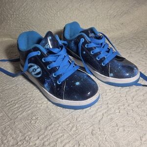 Heelys Pro 20 Galaxy Space Blue Skate Shoes Roller Wheels Youth Size 3 YTH 3